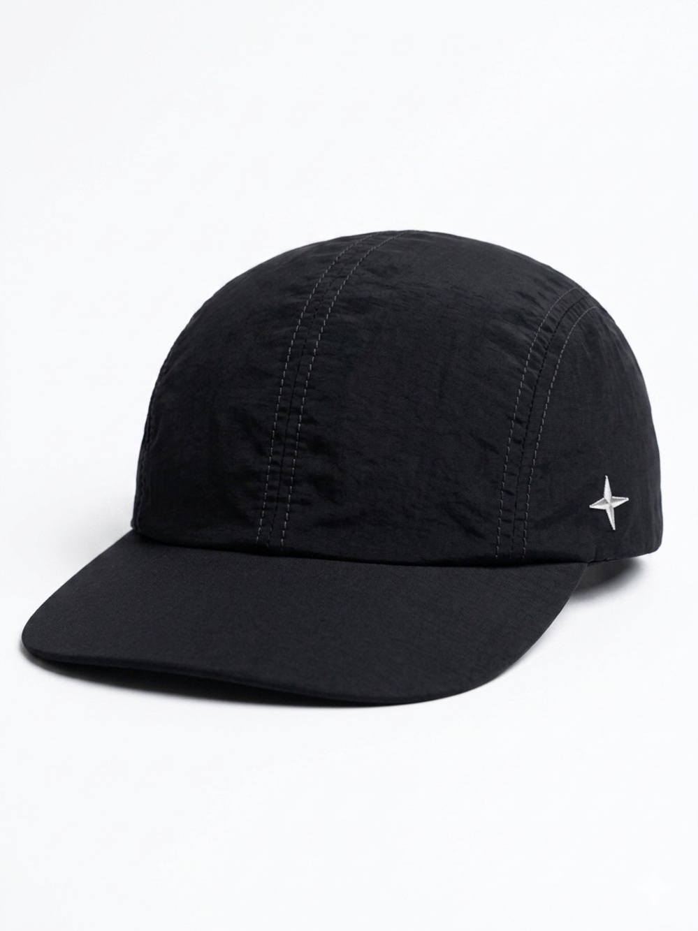 Stone Island Black Technical 5-Panel Cap - Art. 8015912G7